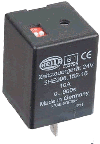 996152161 Hella Amp 24 Volt 10 Amp Time Delay Relay Adjustable 0-900 Seconds.