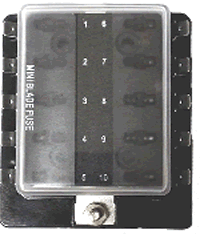 ATM MINI FUSE BLOCK FOR 10 FUSES