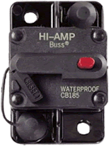 CB185 Series Manual Reset Circuit Breakers 12 volt to 48 volt.